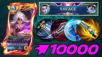 TOP GLOBAL HANABI BEST BURST CRIT DAMAGE BUILD 1 HIT 2025!!💀 (op build) - Mobile Legends