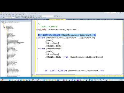 35 Identity_Insert and Identity Columns SQL Server