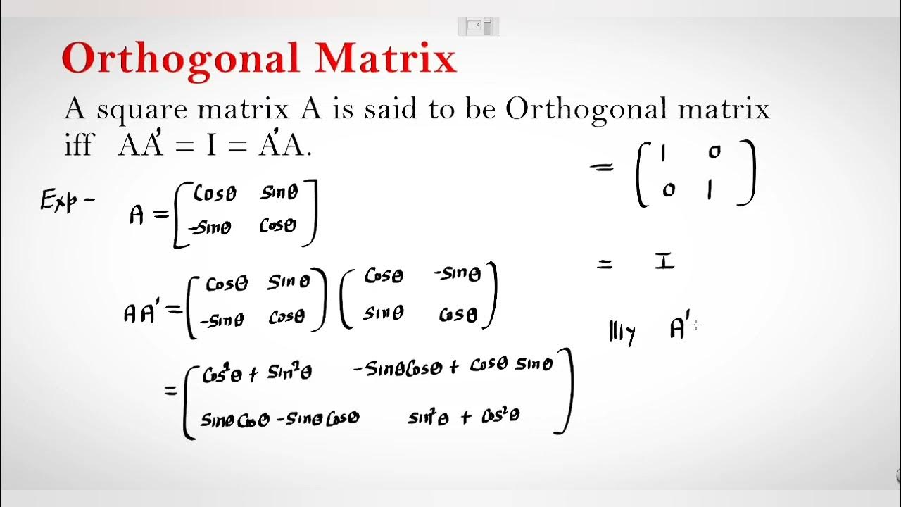 Orthogonal matrix || L-06 || Linear algebra || Gate mathematics ...