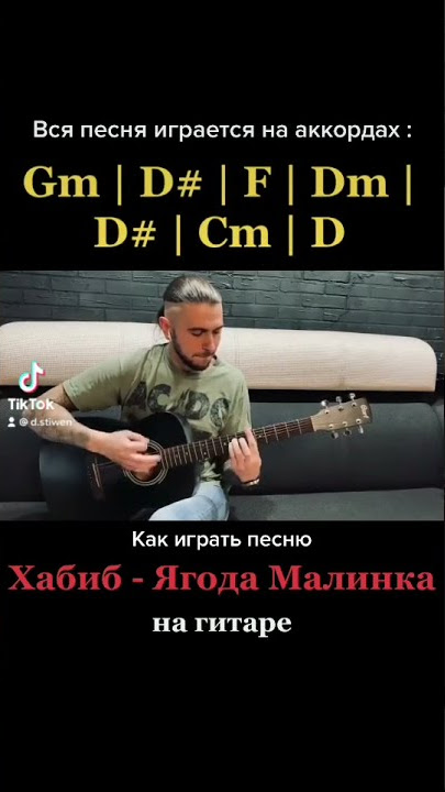 Разбор песни Хабиб - Ягода малинка на гитаре (by D.Stiwen)