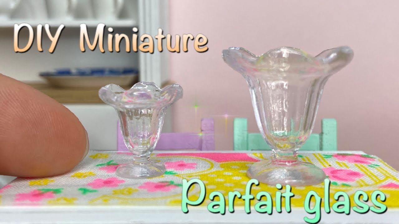 DIY レジンで作る ミニチュア パフェグラス Miniature Parfait glass 