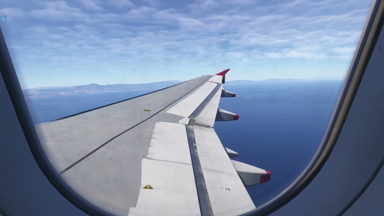 FS24 A320 flaps 3 gibratar landing