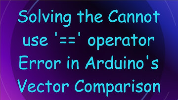 Solving the Cannot use 