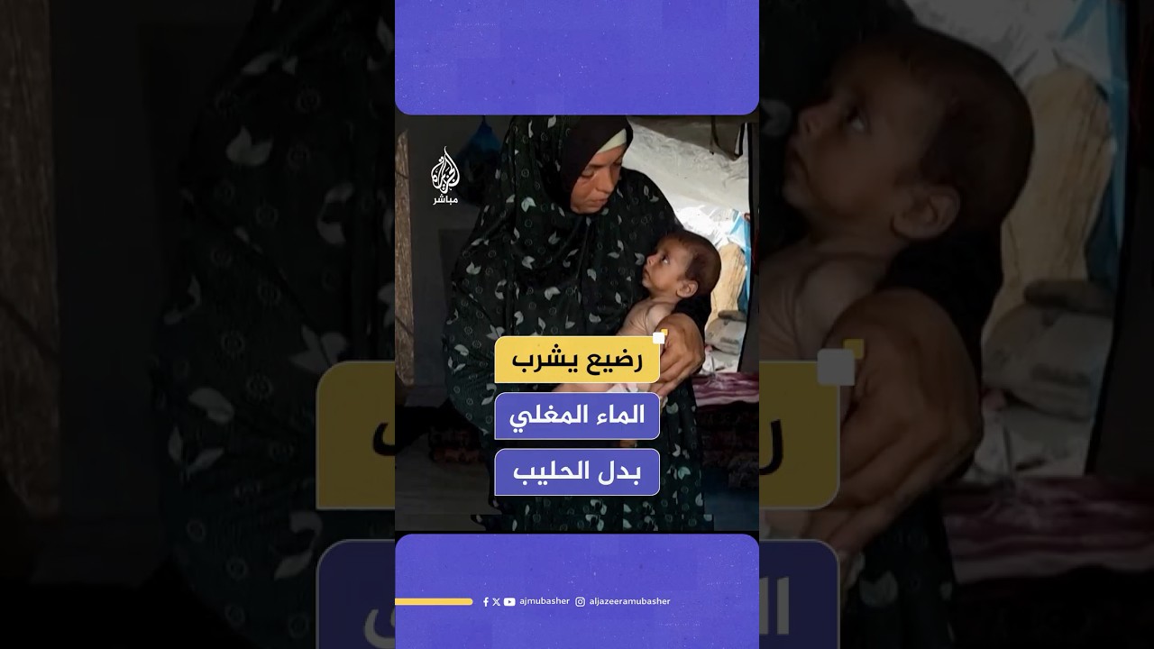 أم فلسطينية تلجأ إلى إرضاع وليدها الماء المغلي واليانسون بعد عجزها عن توفير الحليب له في قطاع غزة