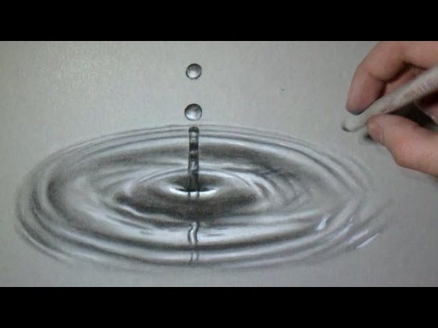 hyperrealism drawing water