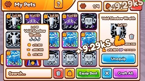 Roblox Saber Simulator!! - CRAFTING A VOID SHADOW WRAITH!!