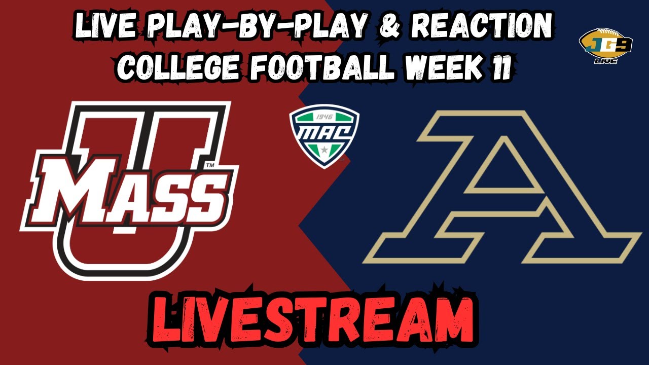 Massachusetts (UMass) vs. Akron | College Football Week 11 | LIVESTREAM | LIVE Play-By-Play