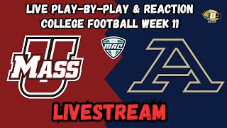 Massachusetts (UMass) vs. Akron | College Football Week 11 | LIVESTREAM | LIVE Play-By-Play
