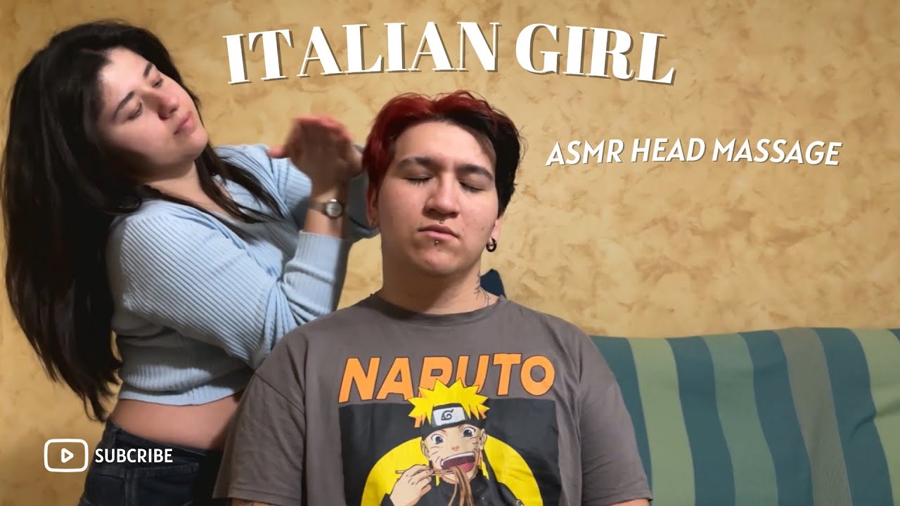 ASMR| ITALIAN GIRL MAKING INDIAN TECHNICAL | HEAD MASSAGE | MAGICAL HANDS