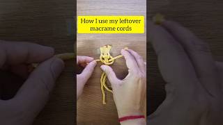 Macrame hair pin using scrap macrame cords #macrame #macrametutorial #reuse #youtubeshorts #trending