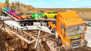 Breakable Bridge Traffic Jam #3 - Beamng drive screenshot 3