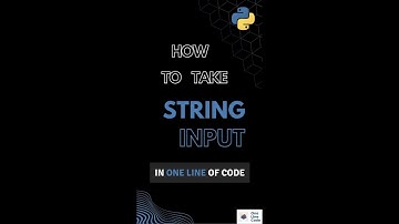 How to take String input | Python | One Line Code | #string #python #oneliner