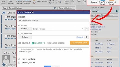 Outlook/Gmail Plugin for VTiger - Advanced Email Linking