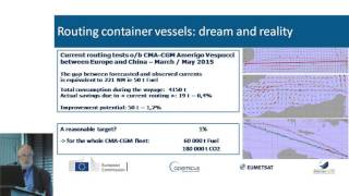 CMEMS use case: Ship routing using CMEMS ocean currents data to save fuel and CO2 emission