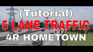 (How To) Add 5 LANE TRAFFIC To The 4R HOMETOWN Map - Assetto Corsa