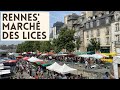 French market in rennes brittany le march des lices 2nd biggest in france