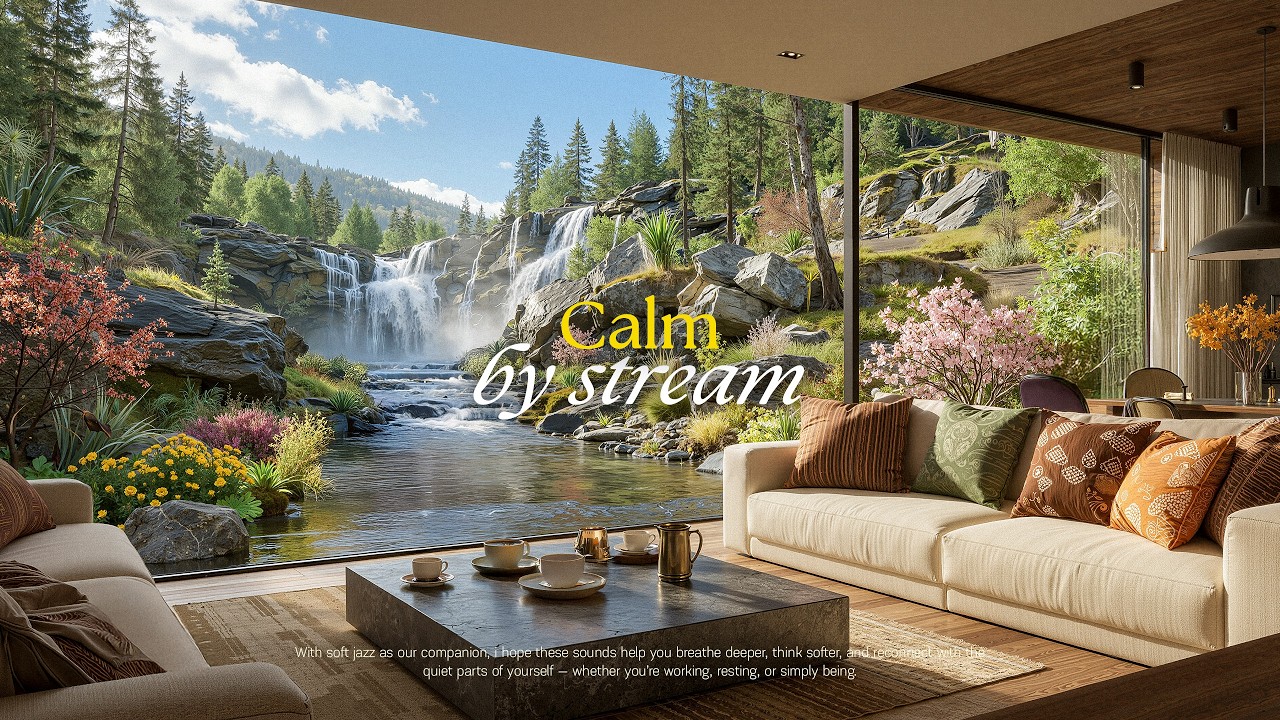 Calm Indoor Cabin Jazz at a Forest Villa 🍃 Smooth Jazz with Natural Ambience for Relaxation