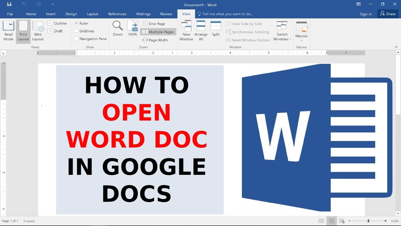 How To Open Word Doc in Google Docs