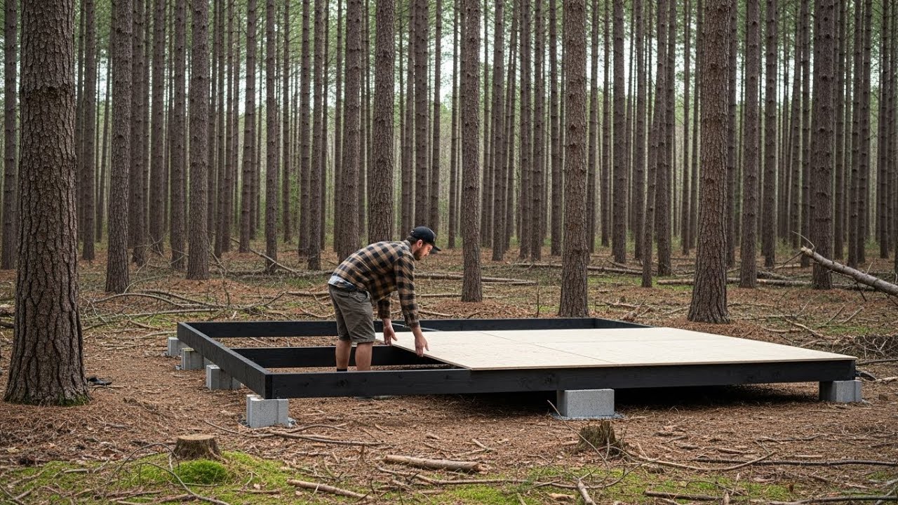 Man Takes 45 Days to Build Self-Sustainable Wooden House in the Forest ...