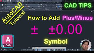 How to Add Plus Minus Symbol for Text line in AutoCAD