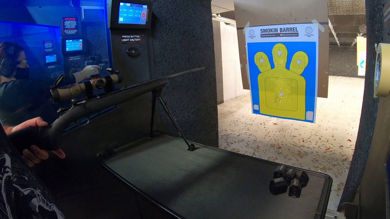 RUGER PRECISION® RIMFIRE 22LR action indoor shooting range part 3 after ...