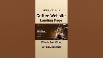 Coffee Website Using HTML & CSS | Step by Step Tutorial | Fast Code