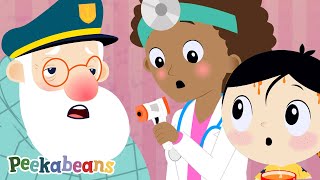 Going to Doctor Song | 🚑 Checkup Song with Peekabeans Kids Songs