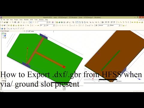How to export dxf or gbr file from HFSS if via or ground slot is there