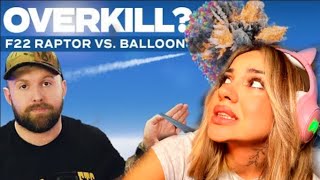 Finnish Girl Reacts to F-22 Raptor vs. Spy Balloon - Overkill