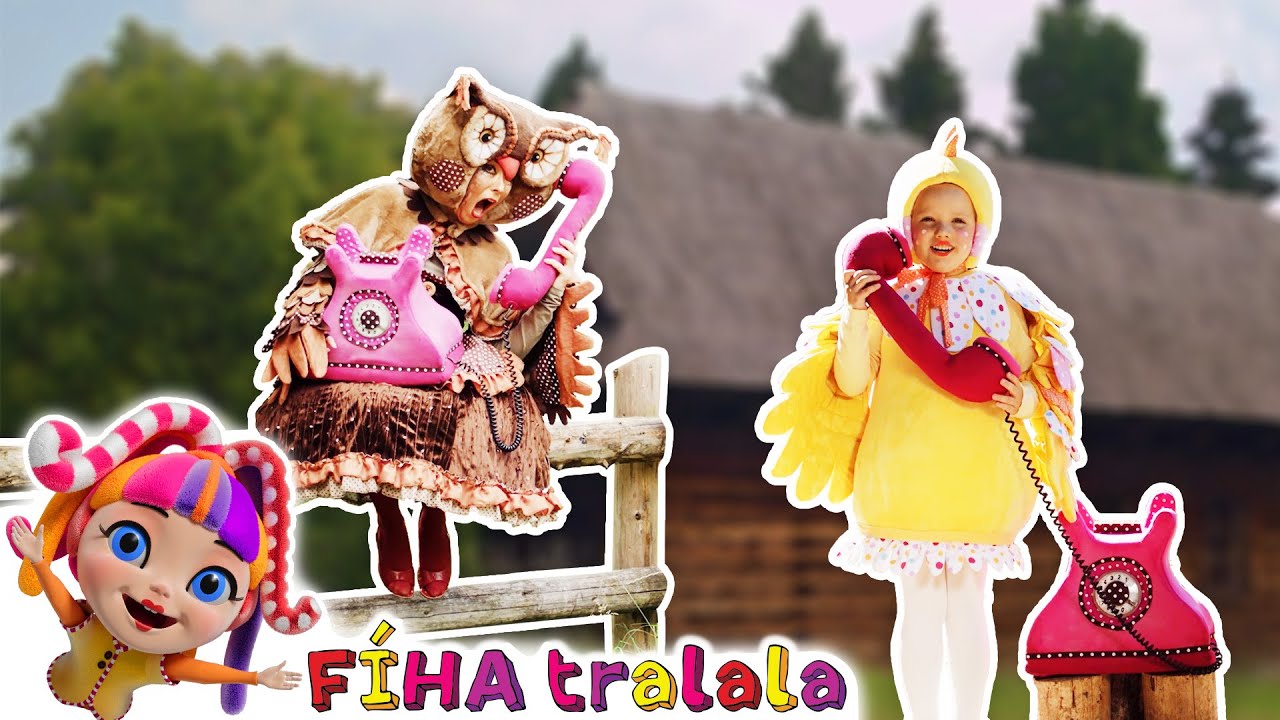 FÍHA tralala 📞 Haló Haló 🦉🐣 zábavné detské pesničky o telefonovaní pre deti po slovensky  🎶