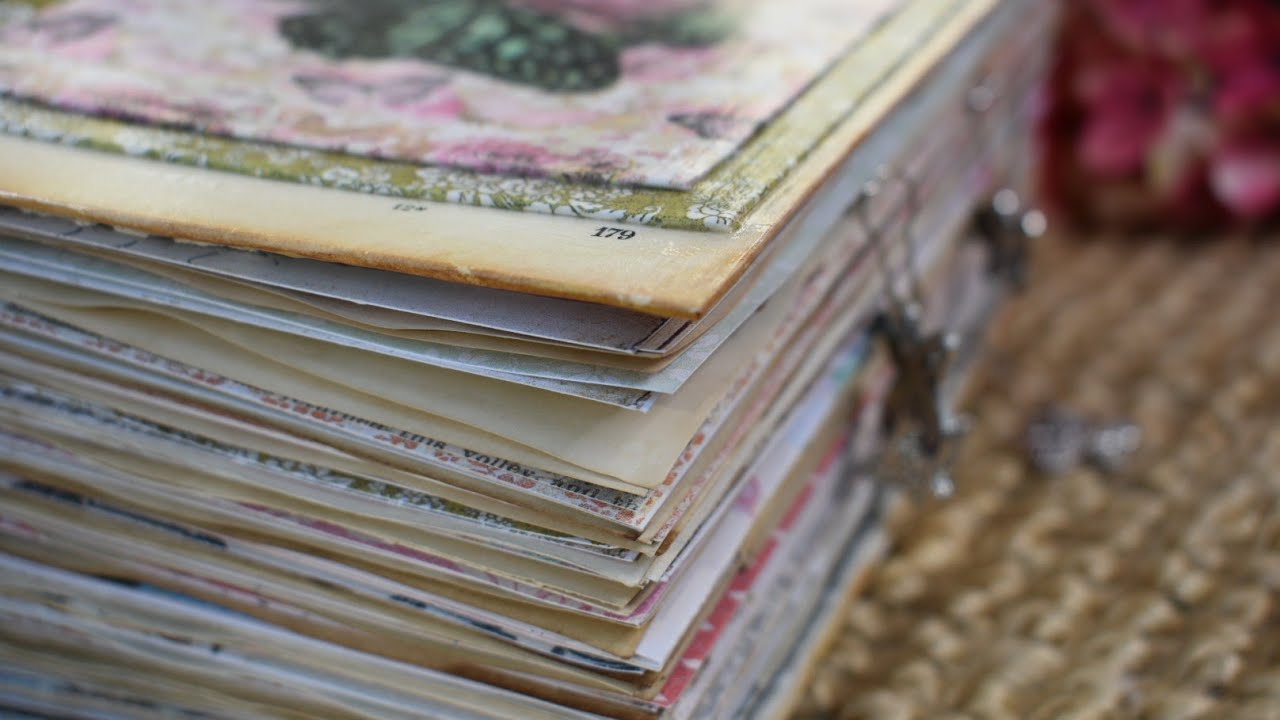 ASMR Journal flip through, butterfly, paper sounds