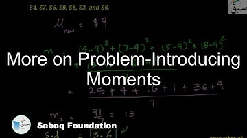 More on Problem-Introducing Moments, Statistics Lecture | Sabaq.pk