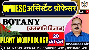 UPHESC assistant professor botany 2025|ASS. PRO BOTANY  SYLLABUS ||PRACCTICE SET- Plant Morphology