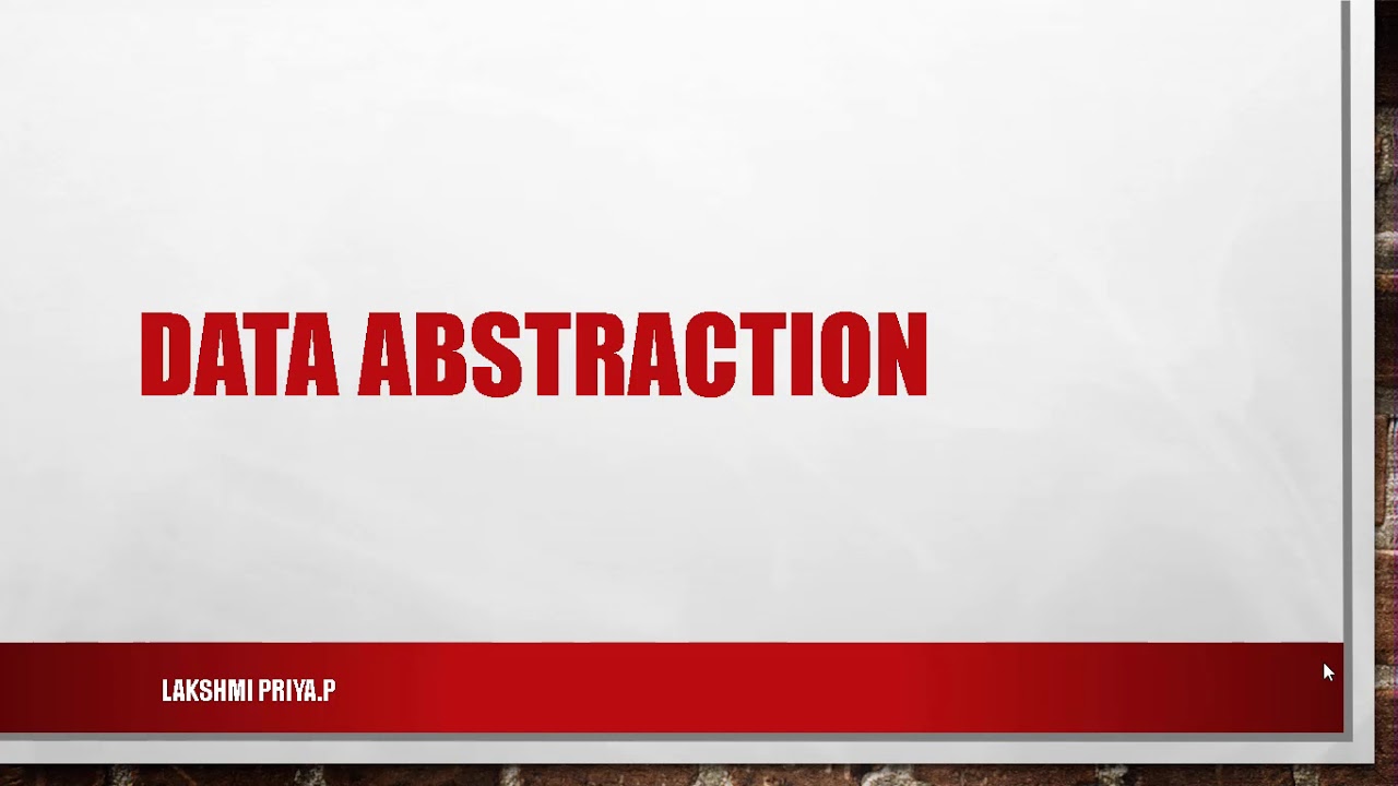 Data abstraction - YouTube
