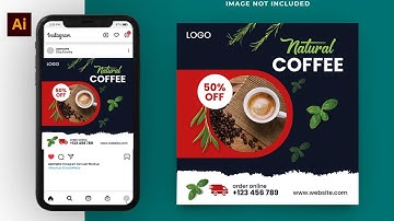 How to Design Cafe Banner in illustrator - Adobe Tutorial