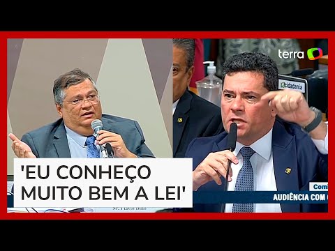 Flávio Dino e Sergio Moro batem boca em comissão no Senado: 'Não aceito deboche'