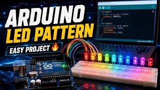 Arduino LED Pattern Tutorial 🔥 |  LED Running Light Project for Beginners | Arduino UNO
