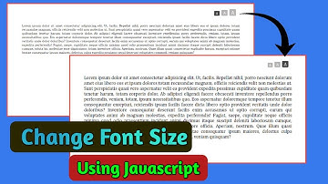 Change Font-size using Javascript with Button | Increase Decrease Font Size on Website|Coding Power