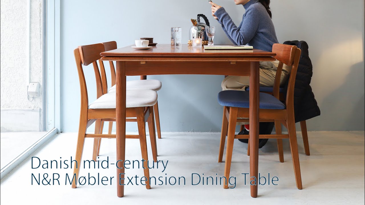 Danish Vintage N&R Møbler Extension Dining Table:デンマーク 