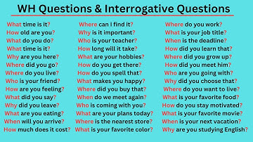 WH Questions in English | WH and Interrogative Questions Example | English Sentence Practice