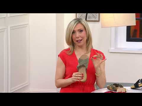 Clarks Collection Leather Slide Sandals- Reileigh May on QVC @QVCtv