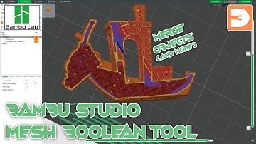 Bewerk objecten in Bambu Studio met Mesh Boolean
