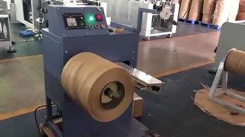 Twisted paper rope rewinding machine