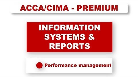 ACCA F5 - Information systems and data analytics | #acca #f5 #performance #management