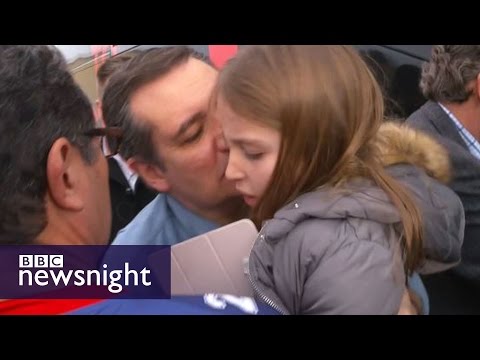 Ted Cruz kisses his daughter... it doesn't go well - BBC Newsnight