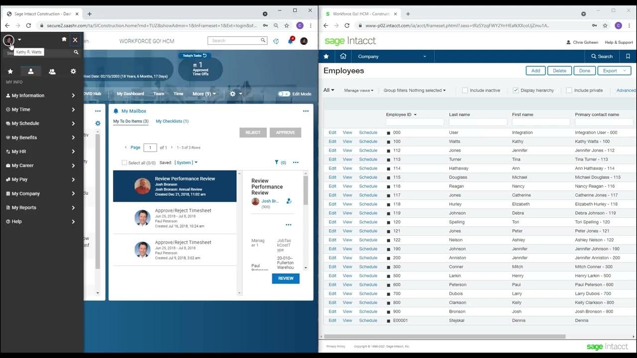 Workforce Go! Sage Intacct Integration Video