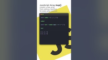 JavaScript Array Map - Creates a New Array by Calling a function for every element #js #javascript