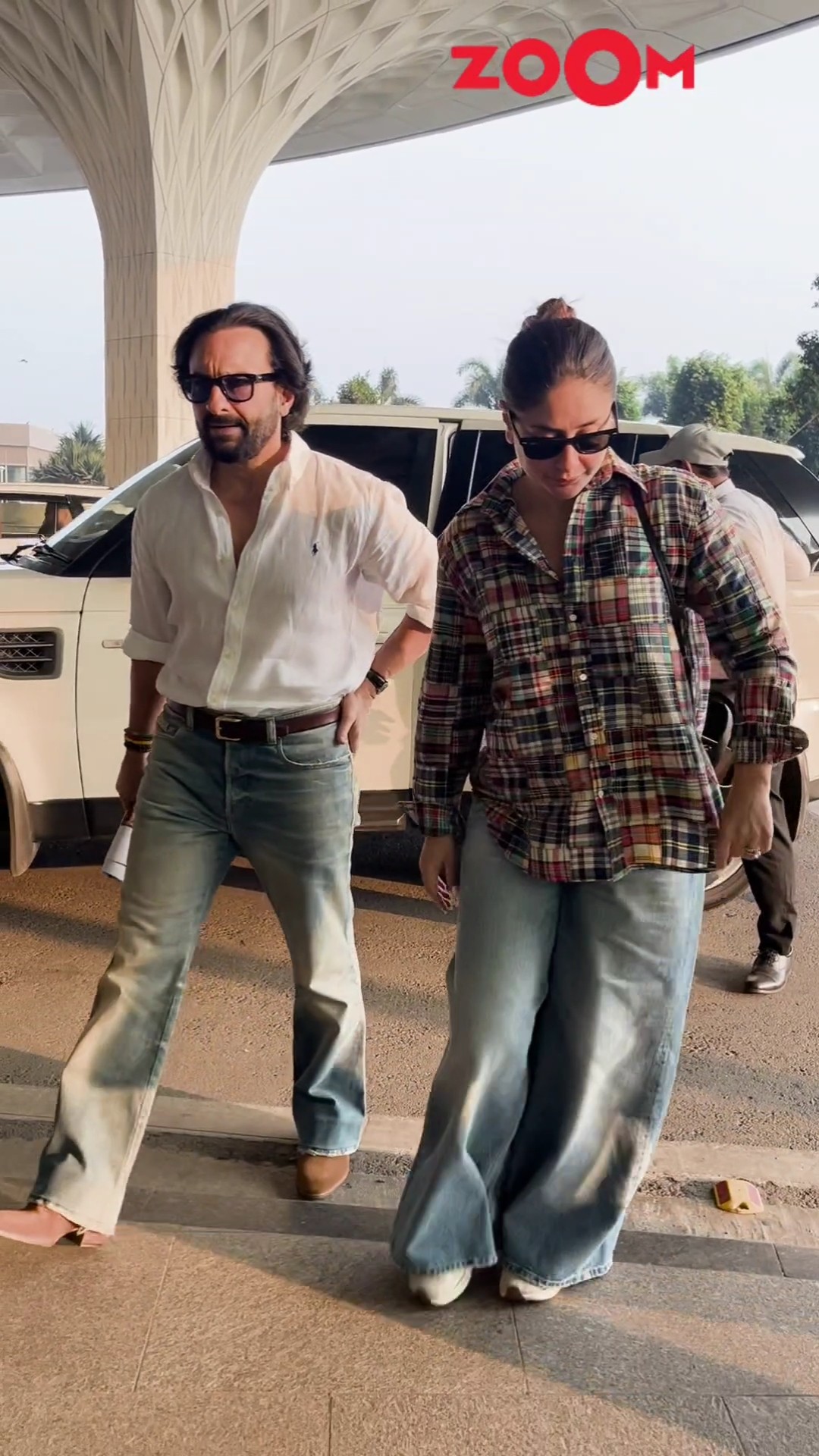 POWER Couple Saif-Kareena’s airport look is all about elegance and class? #saif #kareena #shorts