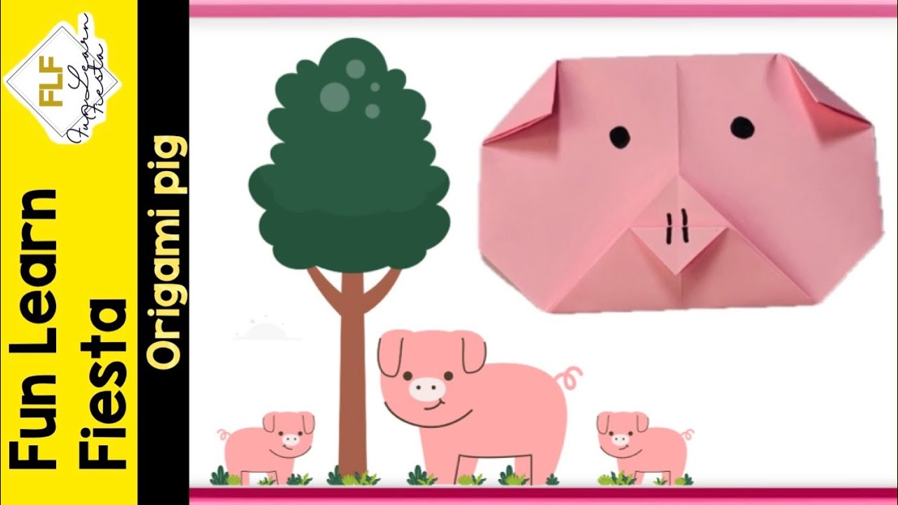 Origami pig | paper craft for kids | paper pig 