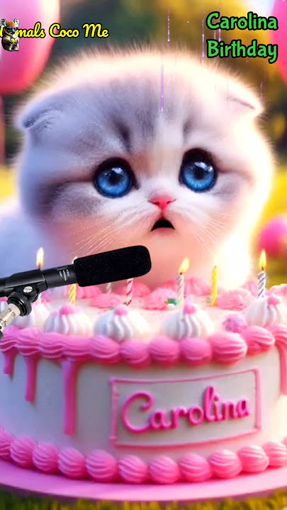 HAPPY BIRTHDAY TO YOU CAROLINA | HAPPY BIRTHDAY SONG WITH NAMES | Adorable Cute Cat 😺 #cute
